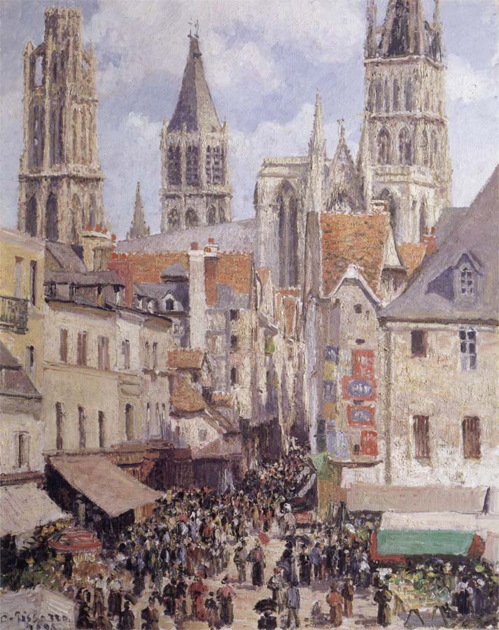 Camille Pissarro Rue de I-Epicerie,Rouen